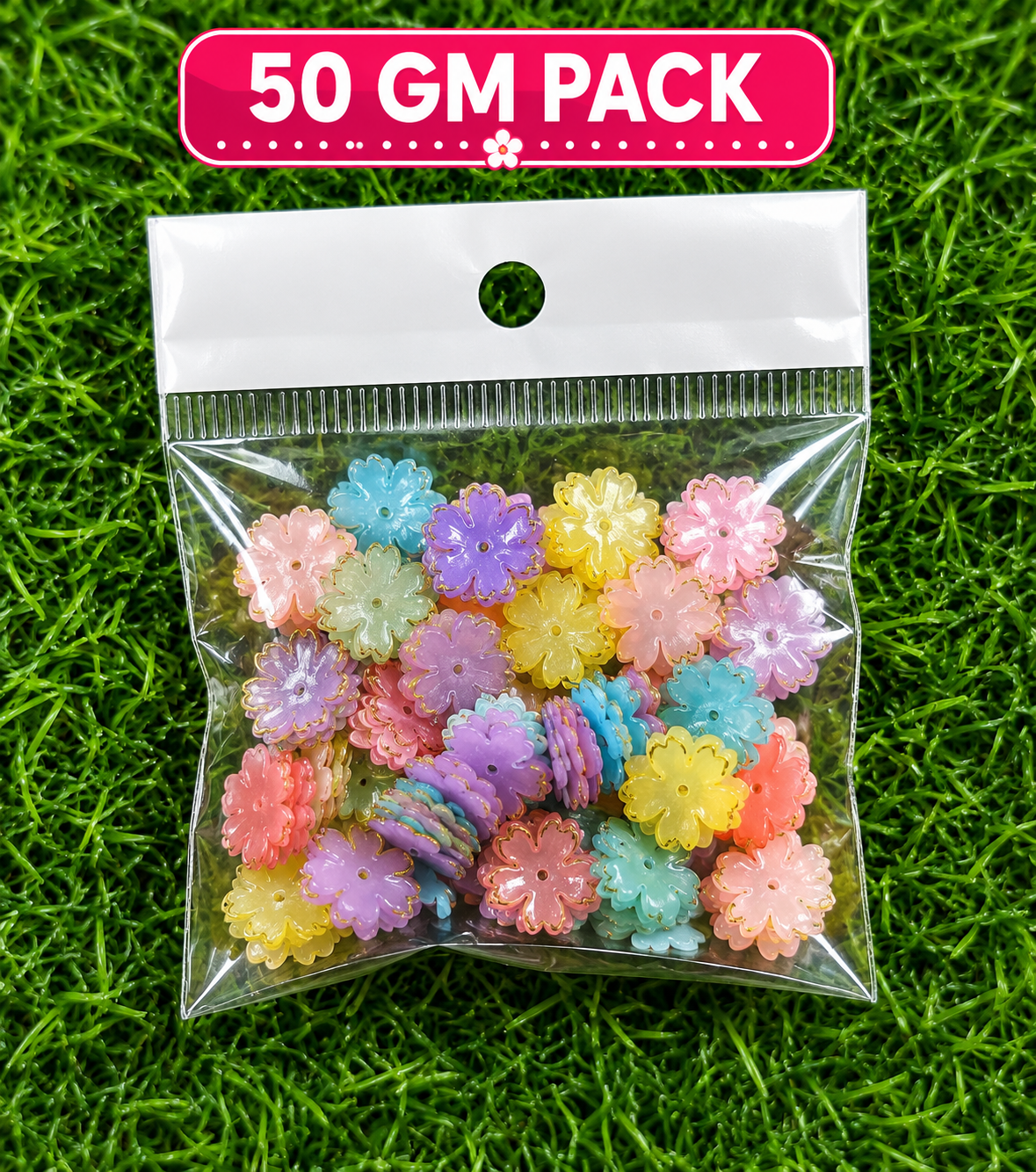 Pastel Flower Beads for Resin Art 50gm