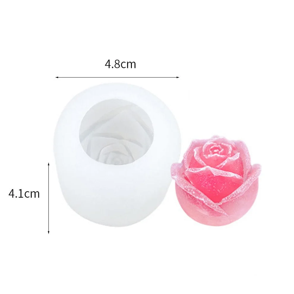 3D Rose Flower Candle Handmade Mould TIS0074