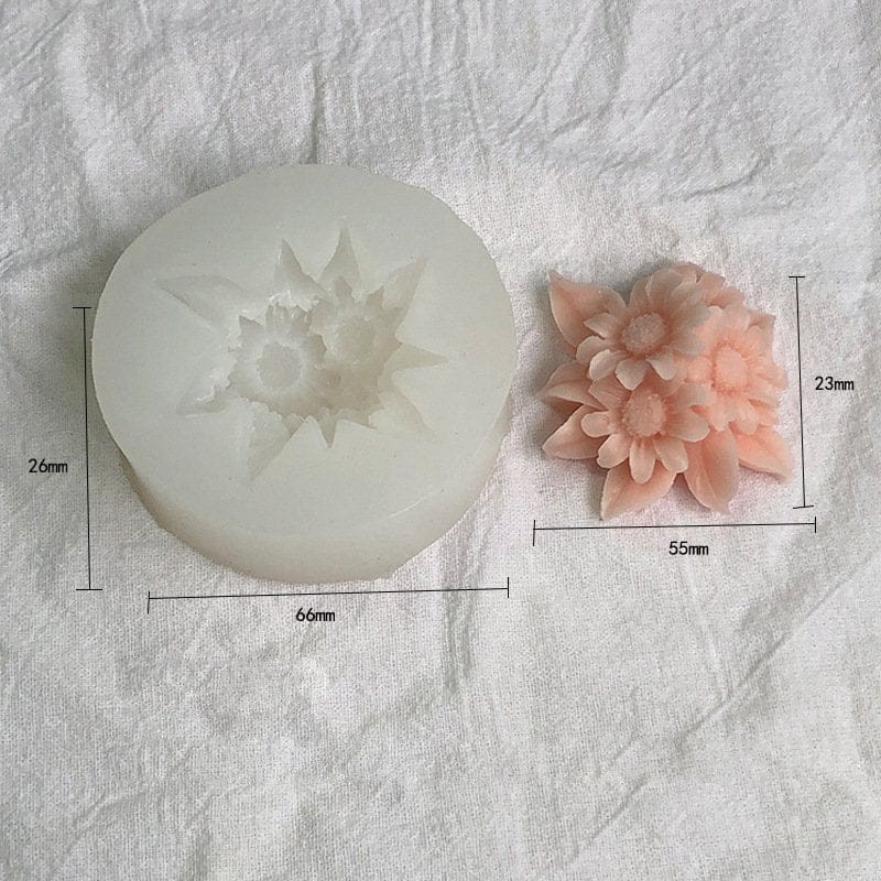 3D Sunflower Candle Handmade Mould TIS0188