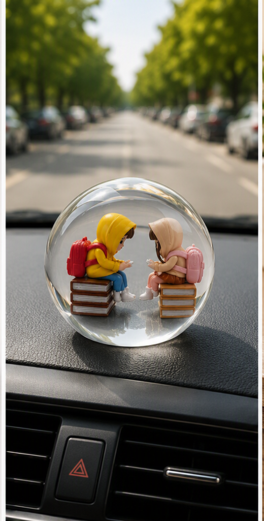 COUPLE SITTING OVER BOOK MINIATURE