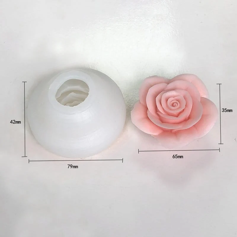 3D Rose Candle Handmade Mould