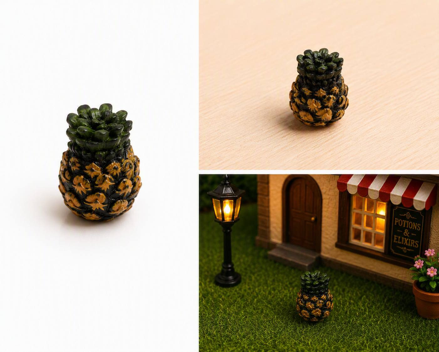 Miniature Three Different Fruits