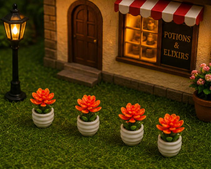 Miniature Orange Flower Set
