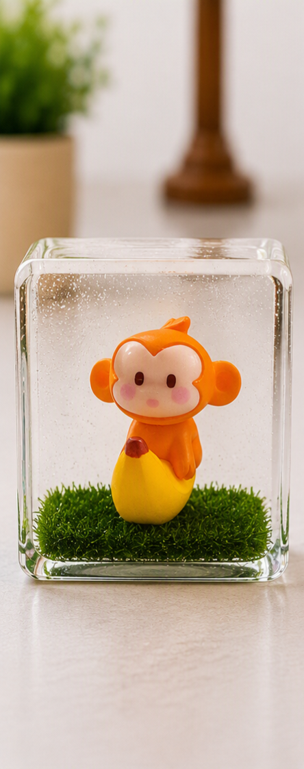 CUTE MONKEY ON BANANA