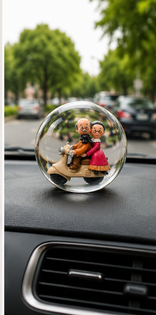 OLD COUPLE ON SCOOTER