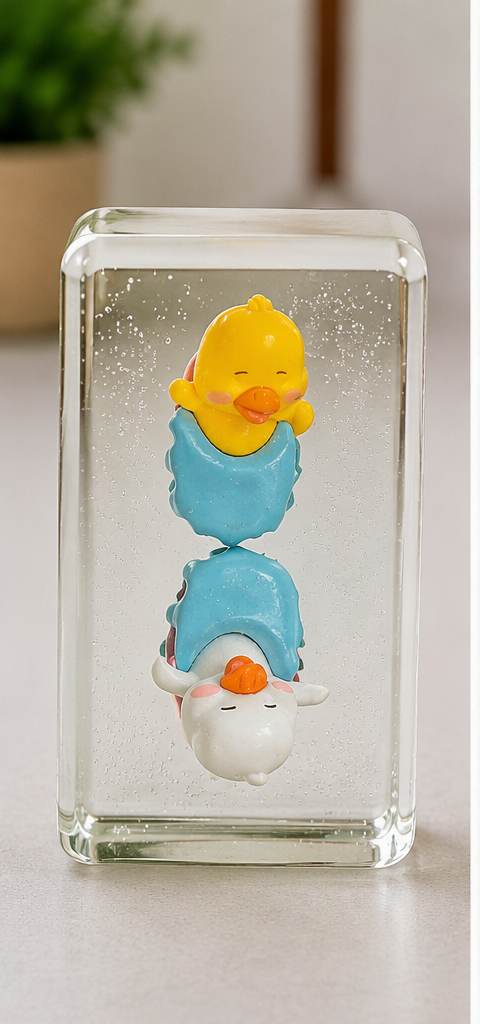CUTE DUCK IN BATH-TUB