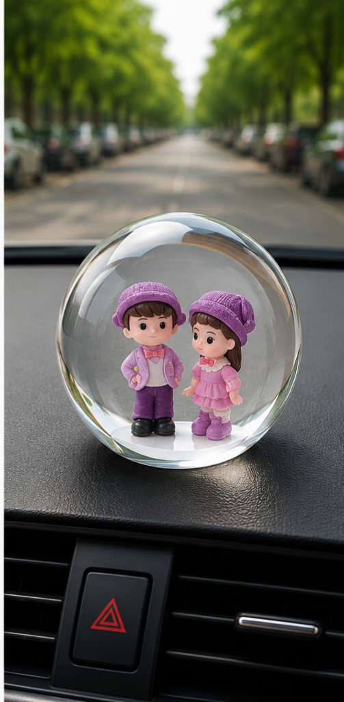 MINIATURE COUPLE IN WINTER DRESS