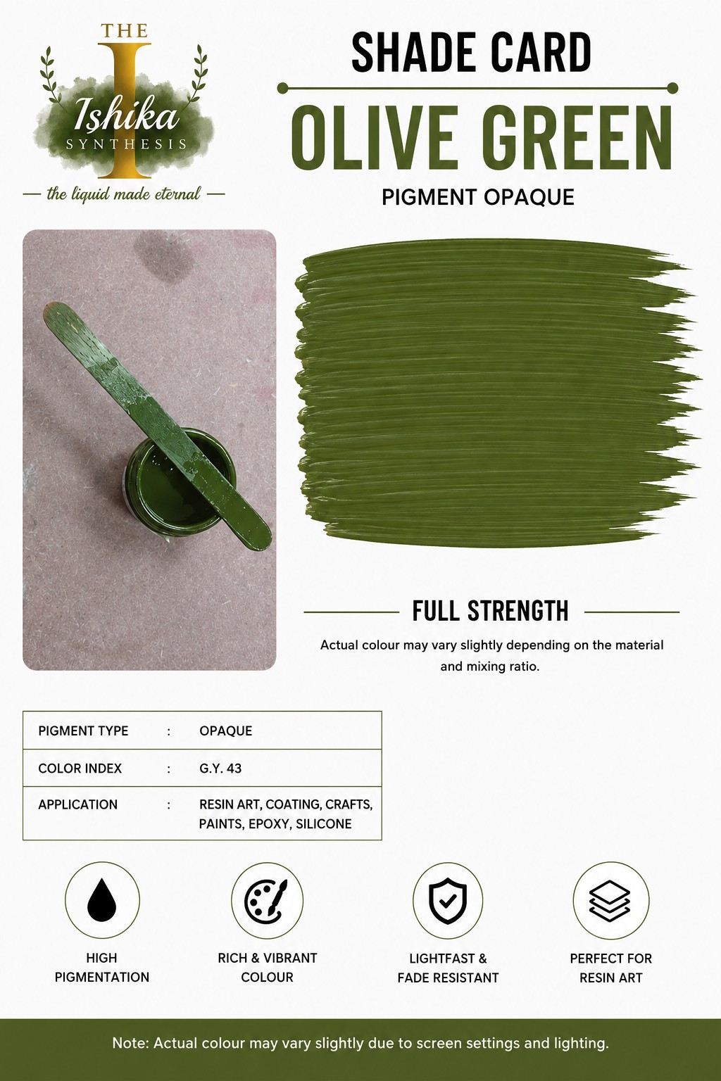 Olive Green Opaque Pigment