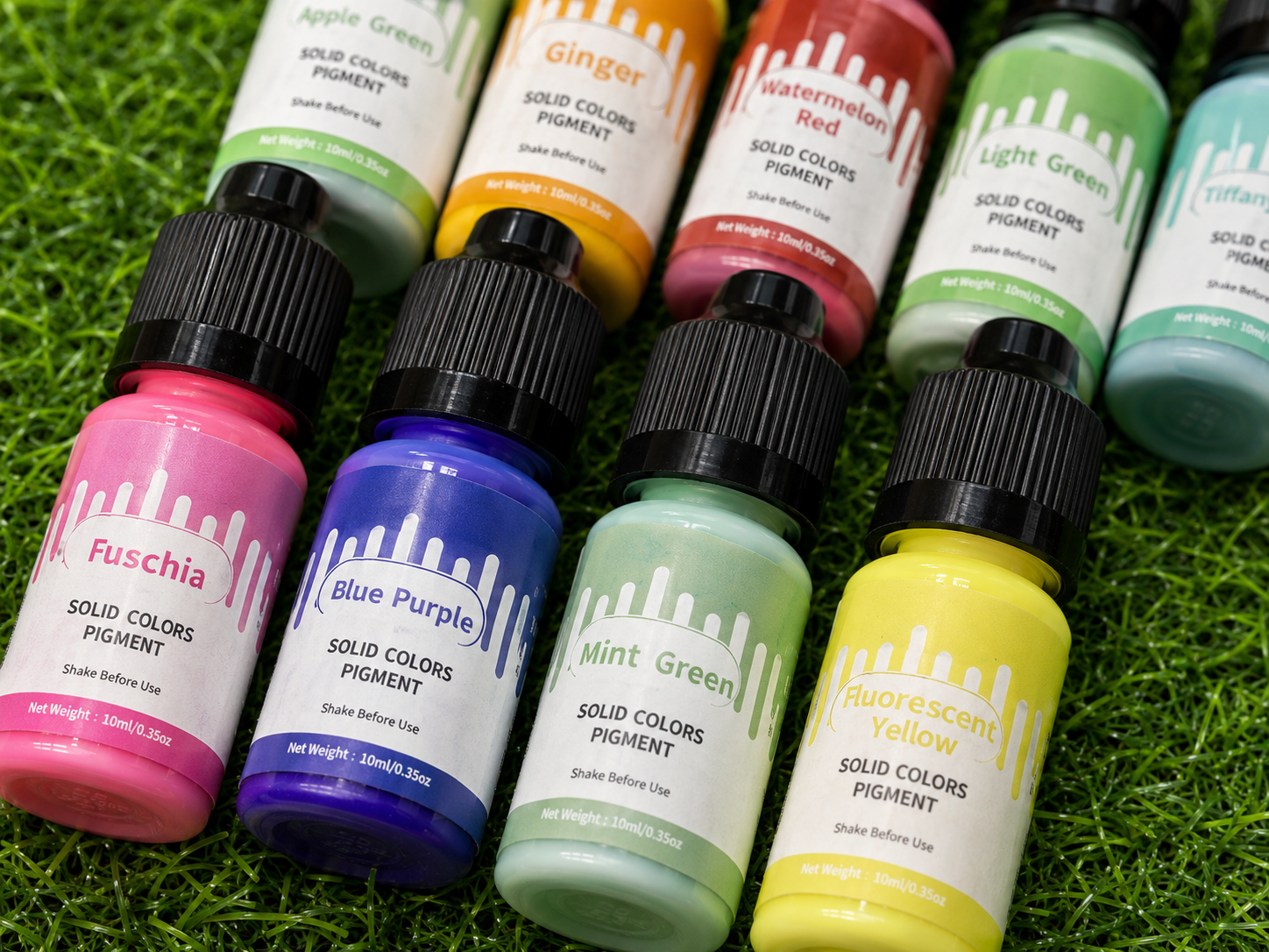 Solid Colors Pigment Set – 24 Vibrant Shades (10ml Each)