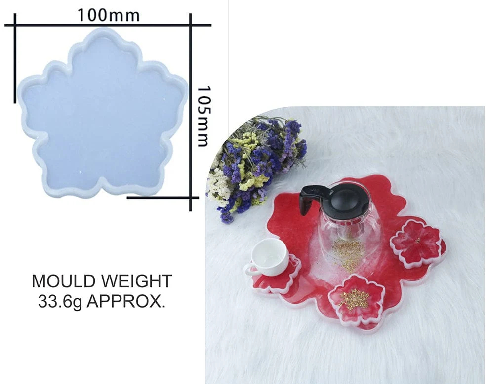 Small 5 Kali Flower Coaster Mould