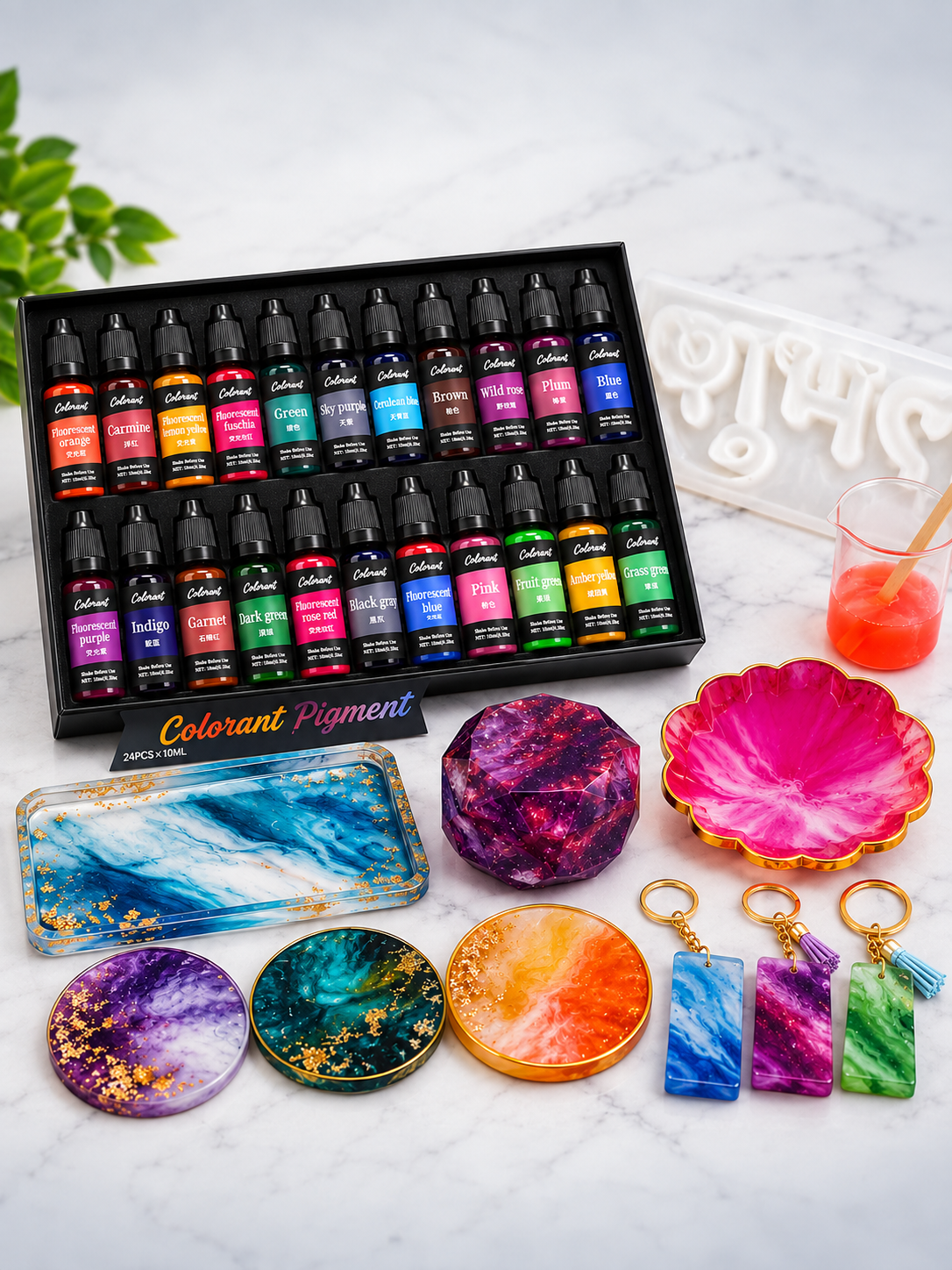 Colorant Alcohol Ink  Set – 24 Vibrant Shades (10ml Each)