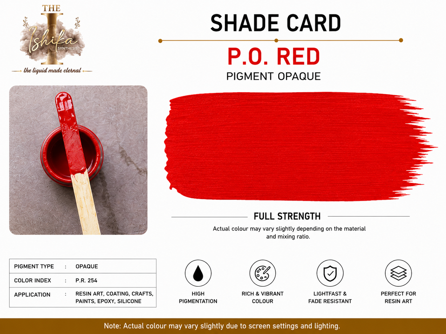 P.o Red Opaque Pigment