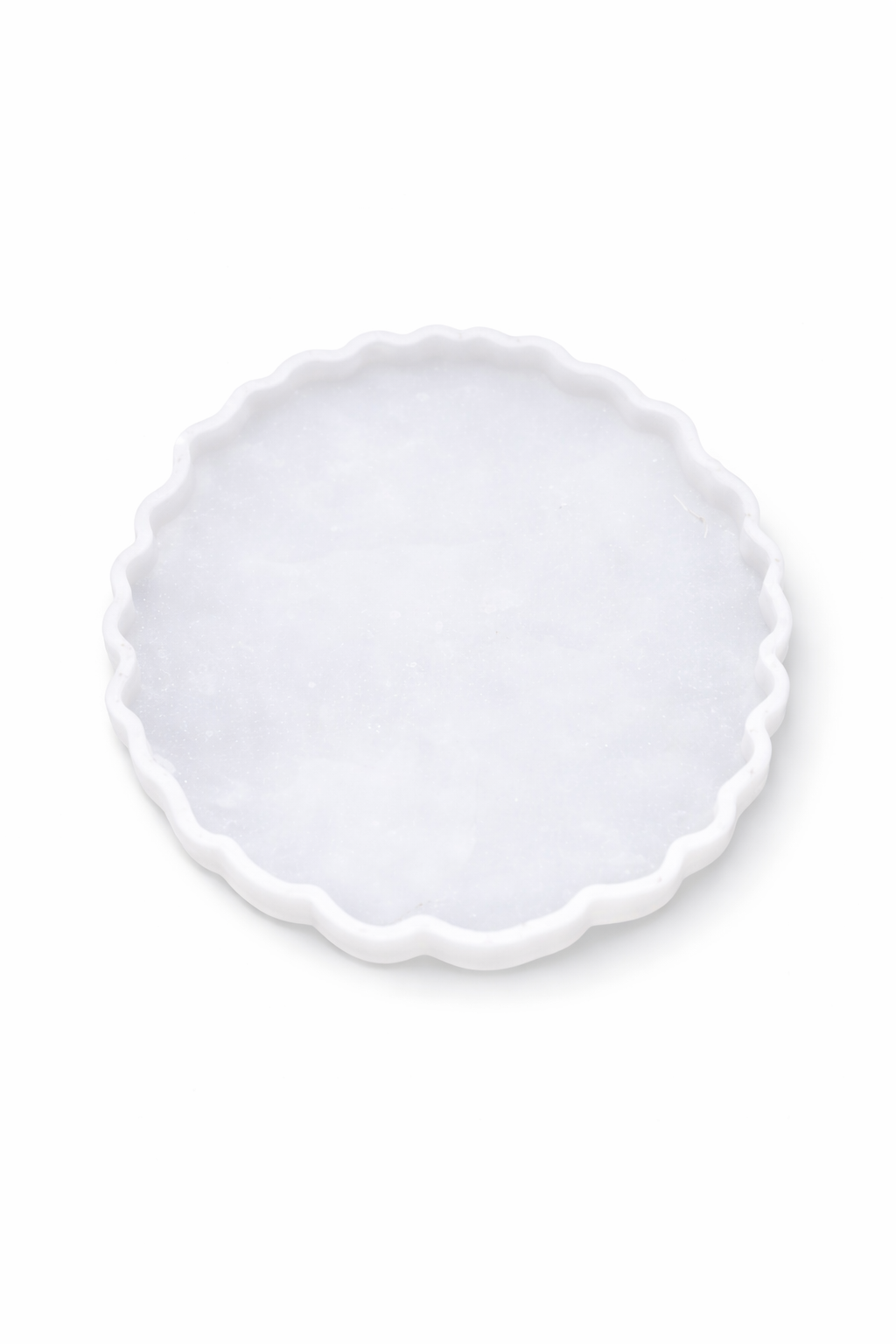 Round Zigzag Coaster Resin Silicone Mould – 4 Inch