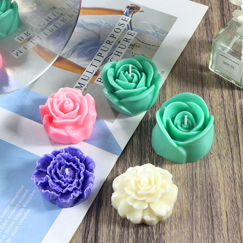 3D Rose Flower Candle Handmade Mould TIS0023