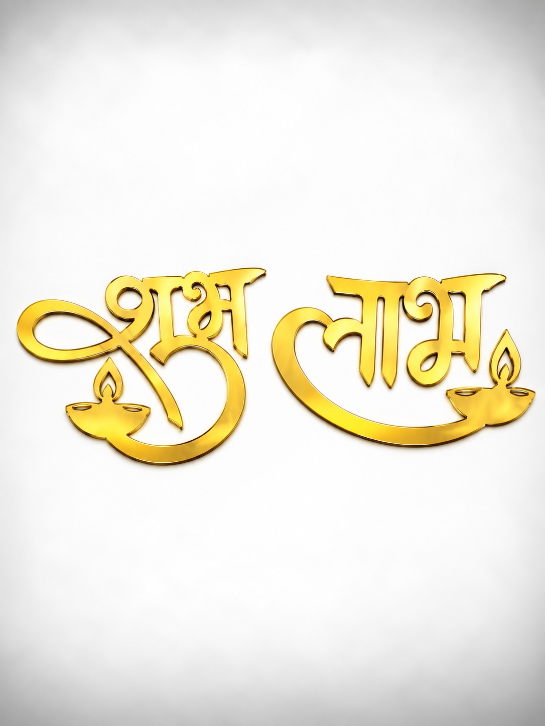 Shubh Labh Golden Arcylic Cutout