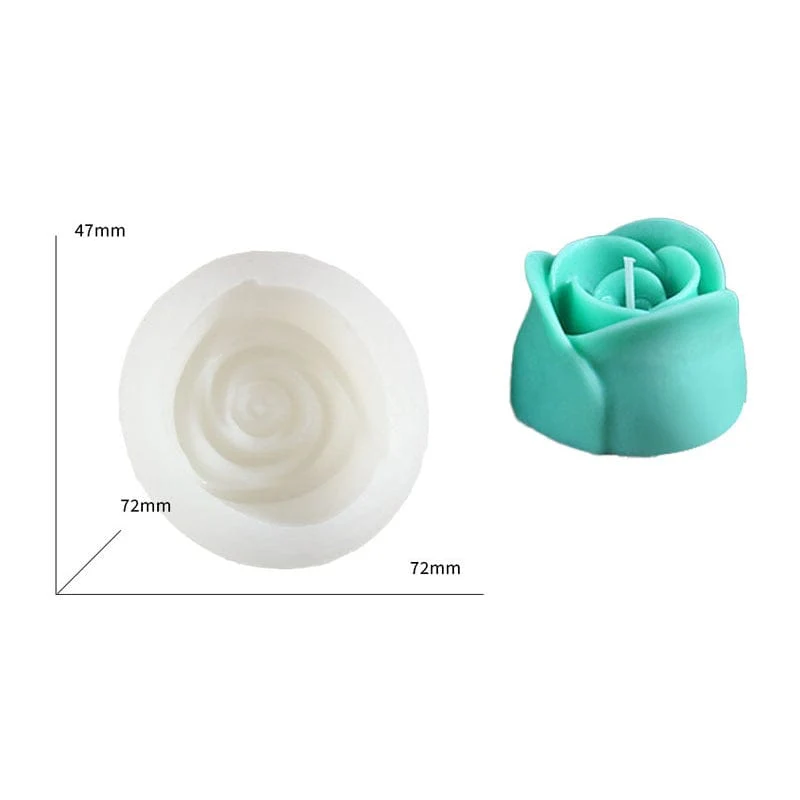 3D Rose Flower Candle Handmade Mould TIS0023