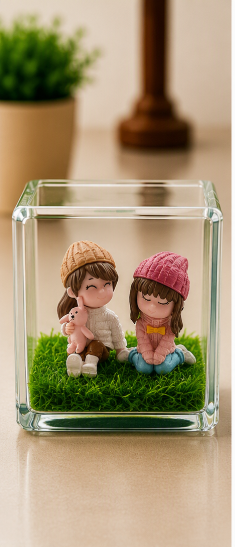 Cute Miniature Friends in Park