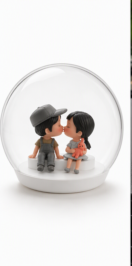 CUTE MINIATURE COUPLE KISSING