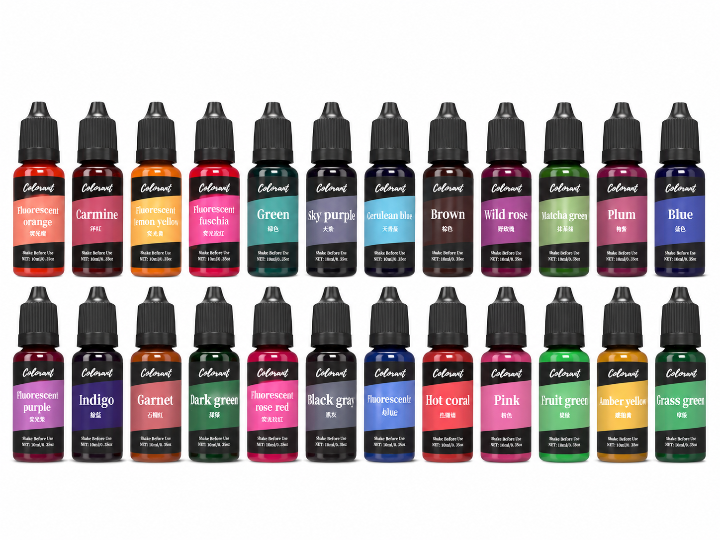 Colorant Alcohol Ink  Set – 24 Vibrant Shades (10ml Each)