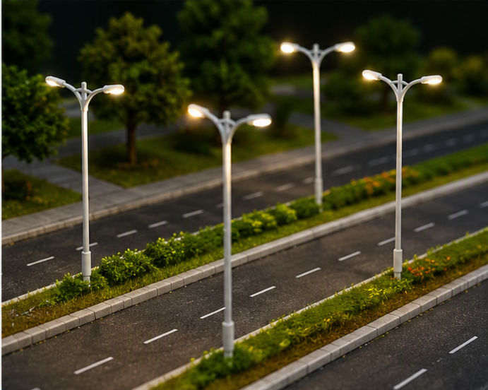 Miniature HighWay Streetlight