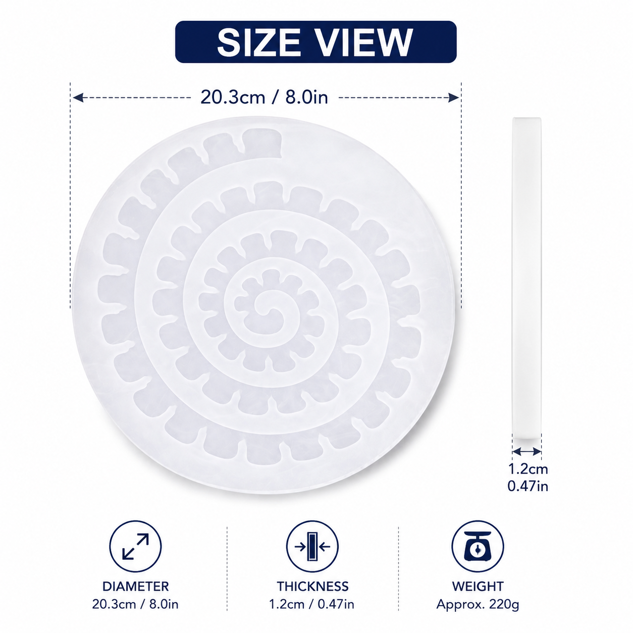 10 Flower Round Silicone Resin Mould for Mandala & Coaster Art