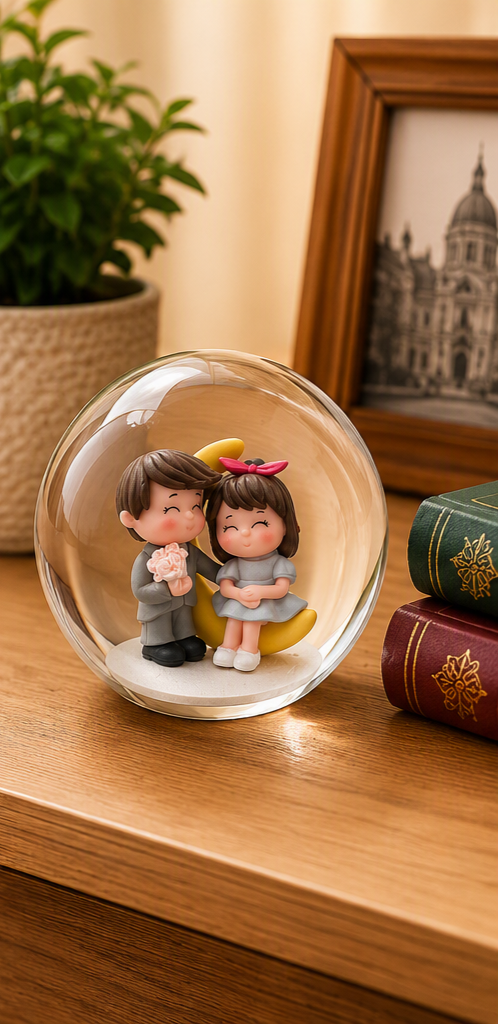 MINIATURE MARRIED COUPLE ON MOON