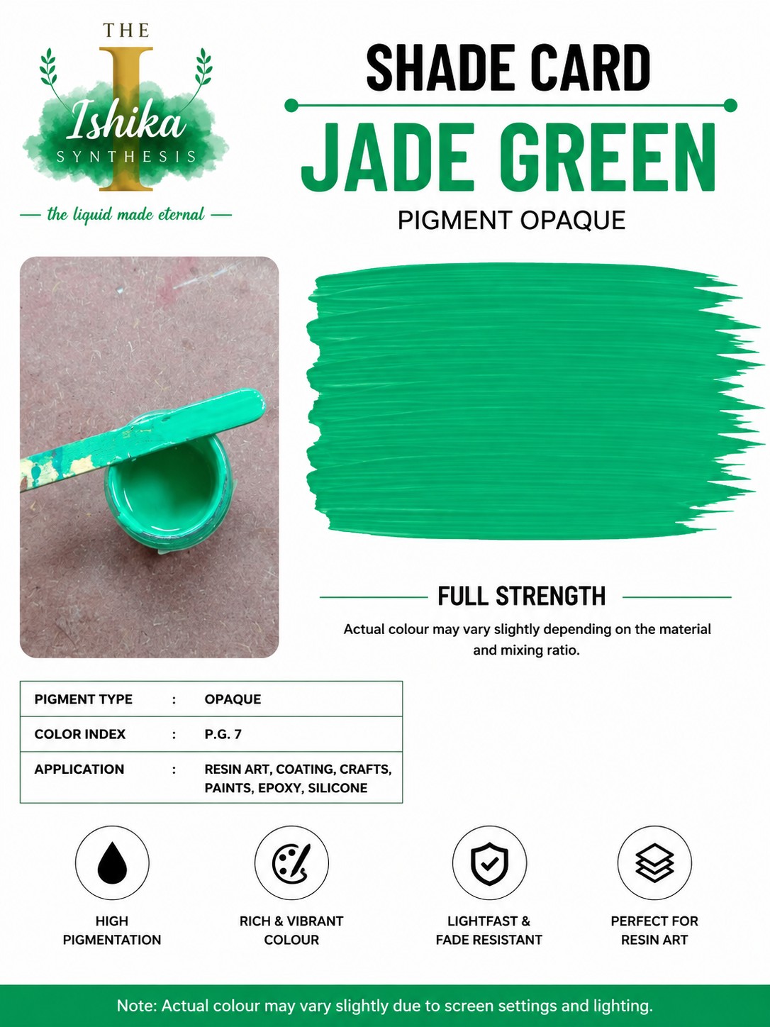 Jade green Opaque Pigment