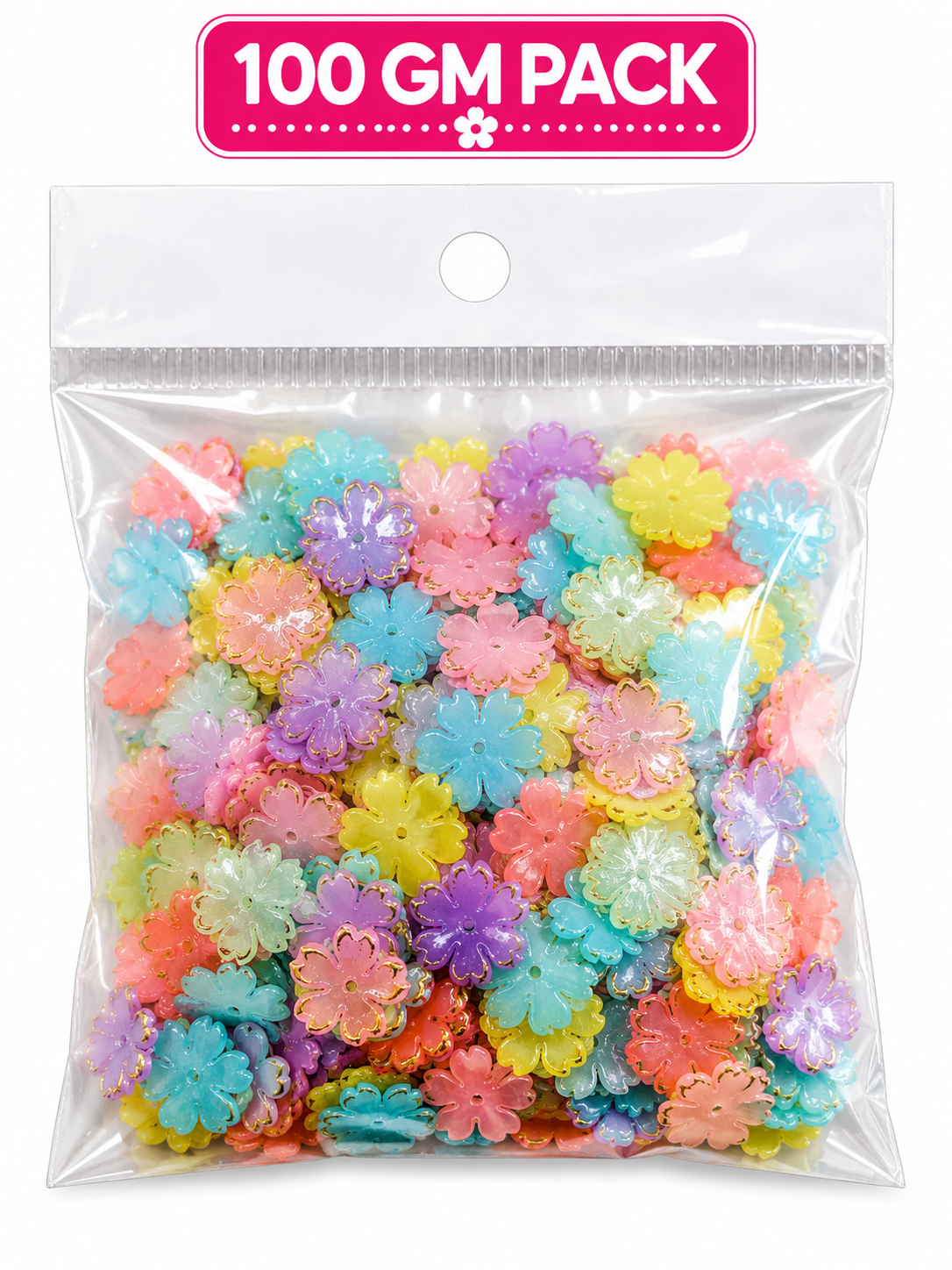 Pastel Flower Beads for Resin Art 100gm