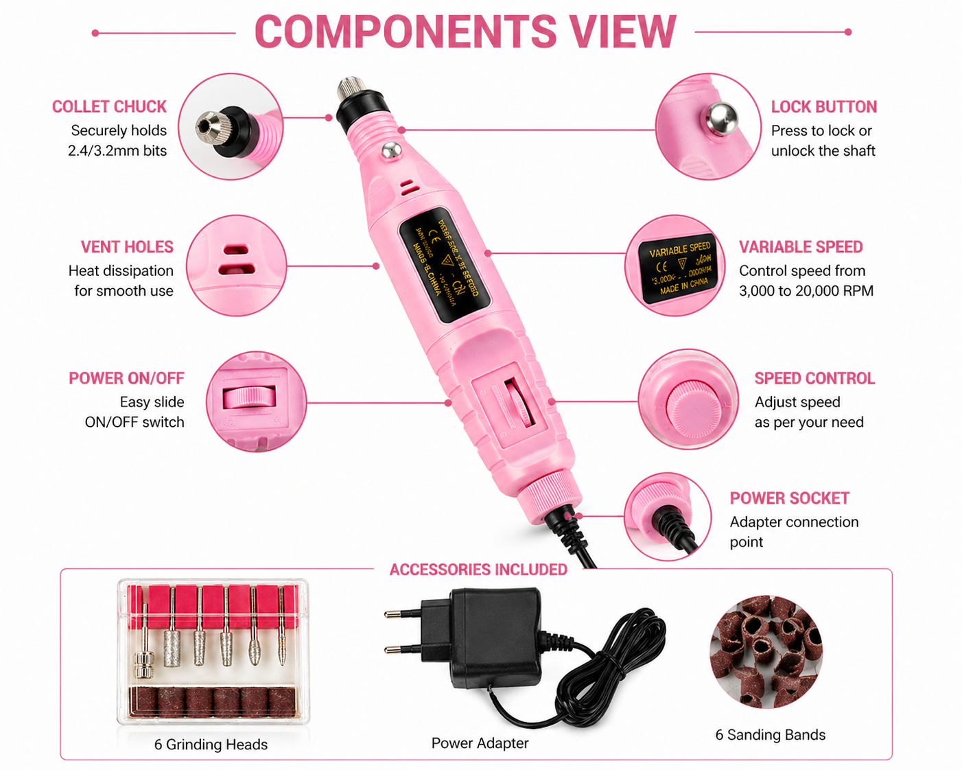 Electric Mini Rotary Drill Machine Kit