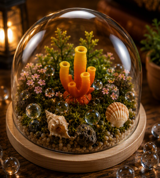 Miniature Orange Yellow Sea Plant