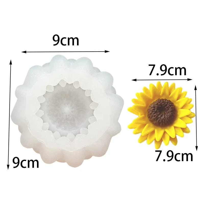 3D Sunflower Candle Handmade Mould TIS0042
