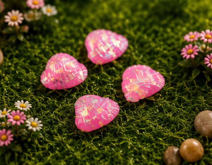 Miniature Pink Glossy Sea Shells
