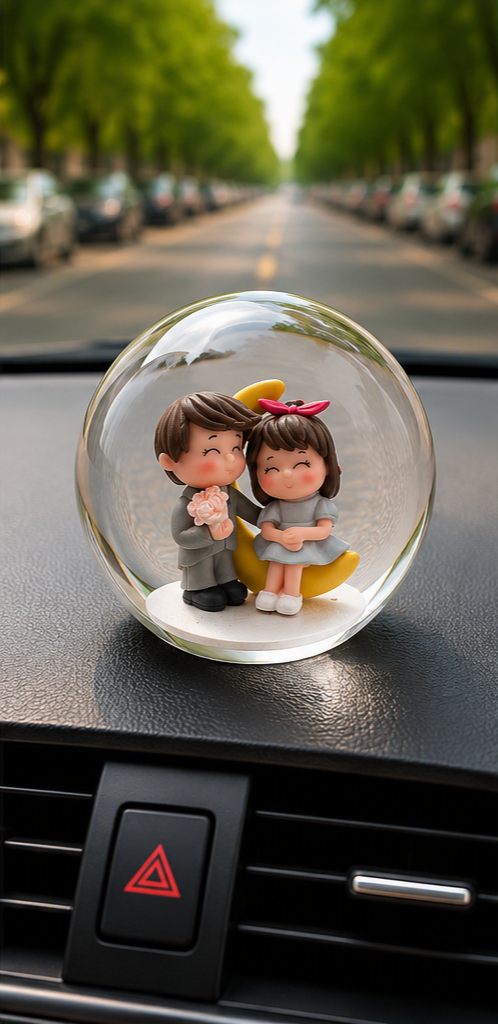 MINIATURE MARRIED COUPLE ON MOON