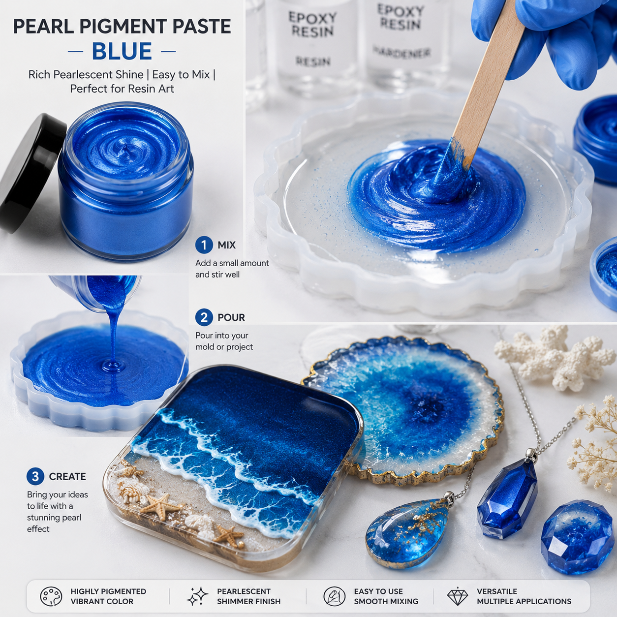 Blue Pearl Pigment Paste