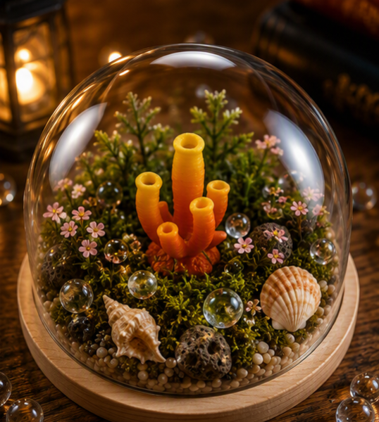 Miniature Orange Yellow Sea Plant