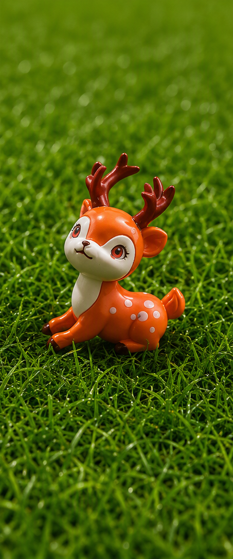 Cute deer sitting