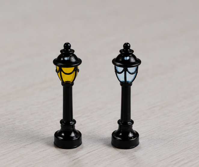 Miniature Streetlight Blue and Yellow 2