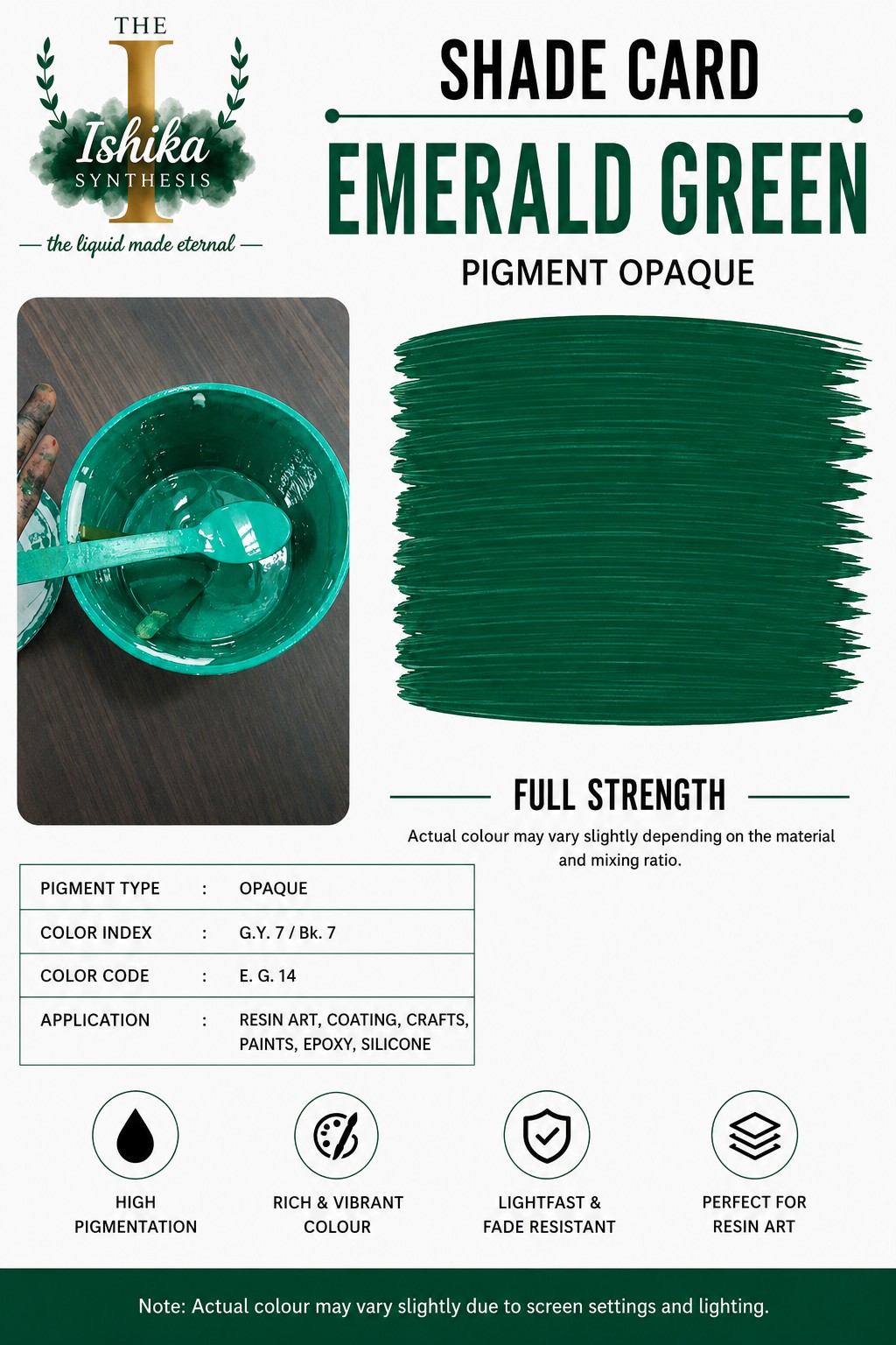 Emerald green Opaque Pigment