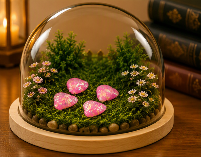 Miniature Pink Glossy Sea Shells