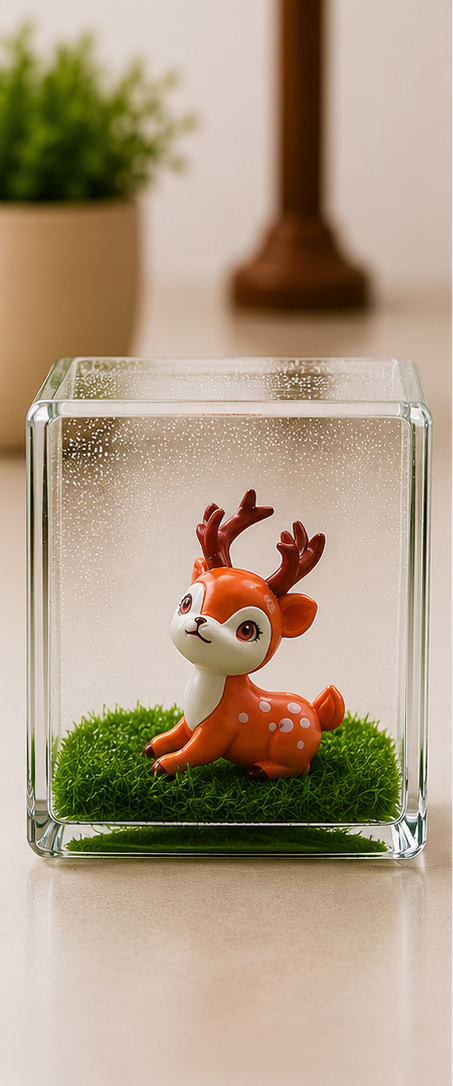 Cute deer sitting